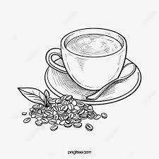 Kumpulan gambar hitam putih bw untuk diwarnai freewaremini. Gambar Biji Kopi Cawan Kopi Barisan Hitam Dan Putih Clipart Cawan Mug Kopi Hitam Dan Putih Png Dan Psd Untuk Muat Turun Percuma