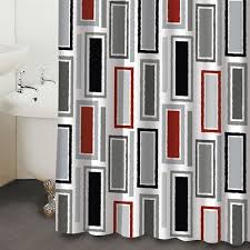 Black And White Fabric Shower Curtain Master Bath Red Shower Curtains Fabric Shower Curtains Black White Shower Curtain