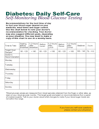 daily self monitoring blood glucose chart free download