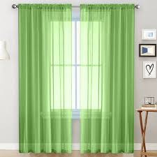 It is a great quality for the curtain. Sheer Curtains Living Room Rod Pocket Window Curtain Panels Bedroom Semi Sheer Voile Curtains Green 39 Wx51 L 2 Panels Walmart Com Walmart Com