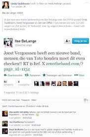 She was born into a dutch family and has spent time in both the united states and the netherlands. à¦Ÿ à¦‡à¦Ÿ à¦° Ilse Delange Joost Vergoossen Heeft Een Nieuwe Band Mensen Die Van Toto Houden Moet Dit Even Checken Rt Is Lief X Http T Co S1n6rdejnn