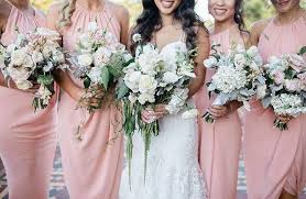 Shona Joy Bridesmaids These Ladies Wear Our High Neck Ruched Dress Pink Bridesmaid Dresses Long Pink Bridesmaid Dresses Short Blush Pink Bridesmaid Dresses