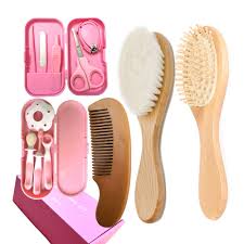 Since the baby's hair is delicate, the brush used should provide comfort and a soothing feeling for the skull. Wooden Baby Hair Brush And Comb Set Set Baby Tongue Cleaner Scraper Newborn Soft Bristle Toothbrush Silicone Training Teeth Brush For Kids Baby Care Kit 11pieces Buy Online In Armenia At Armenia Desertcart Com Productid 259201335