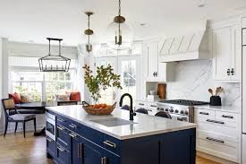 At blueline cabinets, we know that household activity revolves around the kitchen. Kitchen Of The Week Bright Space With A Bold Blue Island