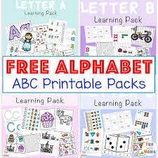 First, kids trace lines on this prekindergarten writing worksheet to strengthen the fine motor skills needed to form the letter a. Free Alphabet Abc Printable Packs Fun With Mama