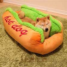 hot dog bed various size large dog lounger bed kennel mat soft etsy in 2021 funny dog beds dog pet beds dog bed