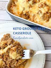 Keto Ground Beef Casserole With Cauliflower Recipe Ground Beef Casserole Beef Casserole Ground Beef