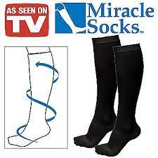 Amazon Com Miracle Socks Anti Fatigue Compression Stocking Black Compression Stockings Socks Women Women S Socks Hosiery