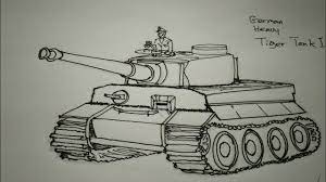 How To Draw A Tiger Tank - Youtube