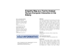 Write your name and student id Pdf Empathy Map As A Tool To Analyze Human Computer Interaction In The Elderly