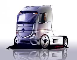 mercedes actros tractor initial concept sketch truck design mercedes concept futuristic cars