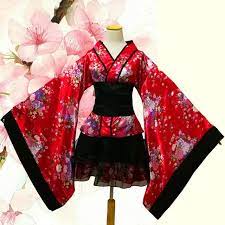 Check spelling or type a new query. Sakura Anime Costume Japanese Kimono Traditional Print Vintage Original Tradition Silk Yukata Dress S Xxxl Kimono Fashion Japanese Costume Kimono Traditional