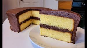 How To Make Yellow Butter Cake With Chocolate Frosting Youtube Yellow Butter Cake Fudge Frosting Cake Preparation