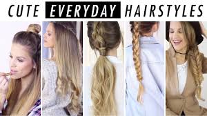 Check out these cute and easy styles for long hair. Everyday Hairstyle Ideas 5 Days Of Hair Outfit Inspo Youtube