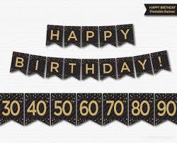 60th Birthday Banner With Picture Happy Birthday Banner Printable 30th 40th 50th 60th 70th 80th 90th Birthday Dec Happy Birthday Banner Printable 90th Birthday Banner 50th Birthday Banner
