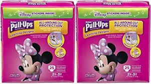 Pull Ups Learning Designs Potty Training Pants For Girls 2t 3t 18 34 Lb 25 Count With Bonus Magnetic