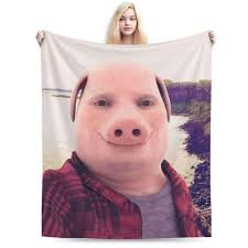 John Pork Is Calling Blanket, Super Soft Throw Blanket For Bed Sofa Couch,  Cozy Flannel Blanket For Bedroom Livingroom, 40"X30"
