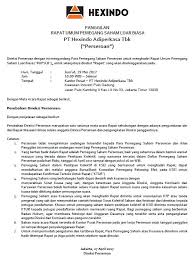Dengan begitu, pemberdayaan umkm dapat tercapai selaras dengan kenaikan daya saing indonesia. Invitation Of Extraordinary General Meeting Of Shareholders 2017 Pt Hexindo Adiperkasa Tbk