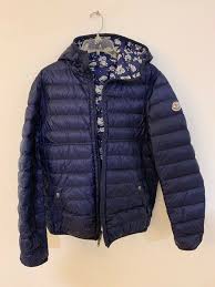 Moncler Jacket Oise Dark Blue Reversible Cartoon Print With Hoody Size 3 Fashion Clothing Shoes Accessories Mensclo Moncler Jacket Coats Jackets Hoodies