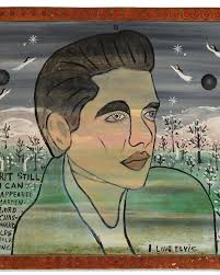 Three Howard Finster paintings were included in an auction held this  weekend by Christie's in New York in conjunction with the Outsider Art Fair  (which concludes today). Early-vintage Finsters continue to do