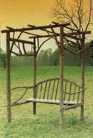 Making Things Out Of Branches Bench Things To Make Out Of Tree Branches Rustic Arbor Rustic Gardens Diy Garden Projects
