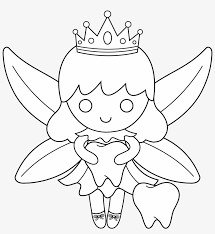 Free printable unicorn coloring pages. Tooth Tooth Fairy Colouring Pages Png Image Transparent Png Free Download On Seekpng