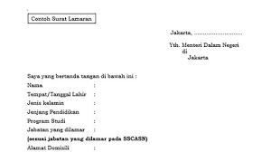 Link Download Contoh Surat Lamaran Cpns 2021 Di 20 Kementerian