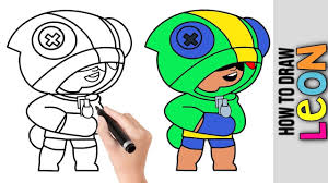 Leon is a legendary brawler who has the ability to briefly turn invisible to his enemies using his super. How To Draw Leon Brawl Stars Cute Easy Drawing Tutorial For Beginner Easy Drawings Cute Easy Drawings Drawing Tutorial Easy