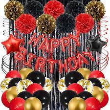 900 x 900 jpeg 179 кб. Buy Red And Black Gold Balloons Birthday Party Decorations Supplies For Women Men Adults 13th 16th 18th 21st 30th 40th 50th 60th 70th 80th 90th Birthday Party Decorations For Men Women Her