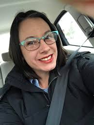 She loves her cherry dress and accessorized