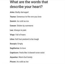 What Are The Words That Describe Your Heart Zodiac Signs Sagittarius Zodiac Signs Libra Quotes Zodiac
