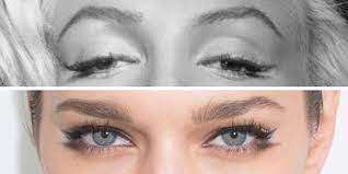 Measure your eye with your thumb and index finger, and then hold that same space between your eyes. Marilyn Monroe Eyeliner Trick How To Draw A New Cat Eye