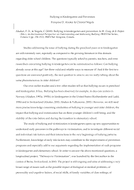 Pdf Bullying In Kindergarten And Prevention