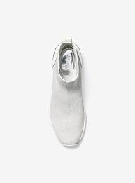 Skyler Metallic Stretch Knit Sock Sneaker Michael Kors