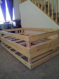 Twin Stacking Bed 50 Obo This Is A Homemade Twin Bed Great For Active Sleepers The Beds Stack By Way Of Dowels On Twin Bed Frame Diy Twin Bed Diy Sofa Bed