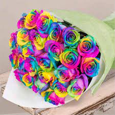 Order flowers online from the best florist for flower delivery at port melbourne. 20 Long Stem Rainbow Roses Greens Florist And Gifts