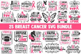 Breast Cancer Svg Bundle Cancer Awareness Digitanza