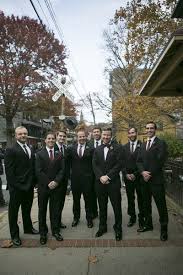Black And Burgundy Groomsmen Suits Dana And Jesse S Wedding In Lambertville New Jersey Groomsmen Attire Black Burgundy Wedding Groom And Groomsmen