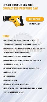 The dewalt dcs387b reciprocating saw features a compact and lightweight design. 9 Reciprocating Saw Ideas Reciprocating Saw Saw Dewalt