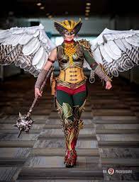 She wields a mace and uses nth metal technology to fly. Hawkgirl Cosplay Dc Cosplay Best Cosplay Cosplay