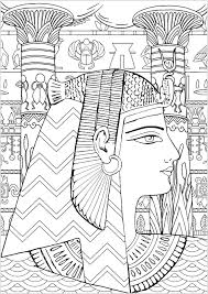 Egyptian coloring pages printable ancient egypt colouring egypt. Queen Of Egypt Difficult Version Egypt Adult Coloring Pages