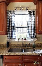 frugal decor, kitchen window curtains