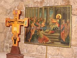 Above its doorway is an embedded sign: Synagogue Church Nazareth Biblewalks Com