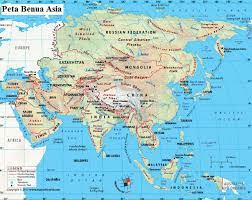 Benua asia merupakan benua terbesar di dunia. Peta Benua Asia Peta Dunia Peta Geografi