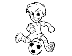 Your child will find immense joy in coloring santa playing soccer. Soccer Player With Ball Coloring Page Coloringcrew Com
