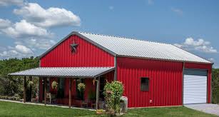 The only similarity between a pole barn and a post and beam barn is that they both have upright posts that support the frame of the barn. Mueller Buildings Custom Metal Steel Frame Homes