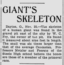 9 Foot Nephilim Giant Uncovered East Of Dayton Ohio Nephilim Giants Nephilim Giant Skeleton