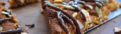 Evenly press crust mixture into the bottom of the pan. Pumpkin Cookie Cake With Spiced Choco Nut Butter Drizzle Low Carb And Gluten Free Thefitfork Com