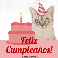 Spanish Birthday Gif Buon Compleanno Compleanno Gatti Biglietti Di Buon Compleanno