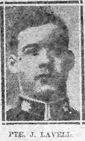 John Lavell, Sunderland, wounded